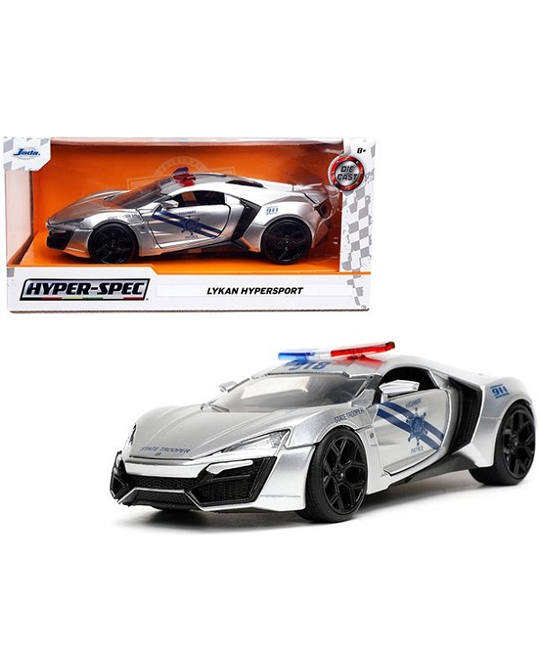 1/24 Lykan Hypersport Police Silver with Blue Stripes - 32927