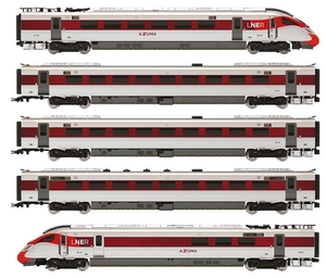 LNER, Hitachi IEP Bi-Mode Class 800/1, Azuma Five Car Train Pack - E11 -trains-Hobbycorner