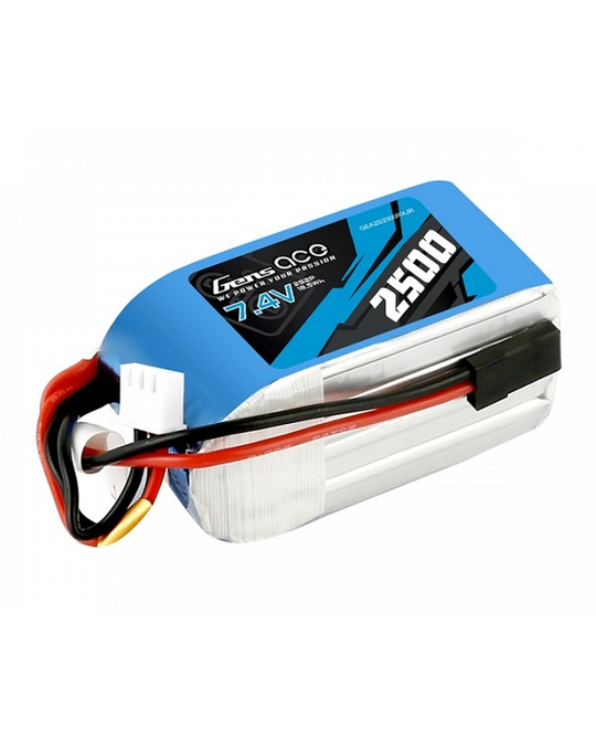 2500mAh 2S 7.4v Hump RX Pack 57x30x30mm 130g