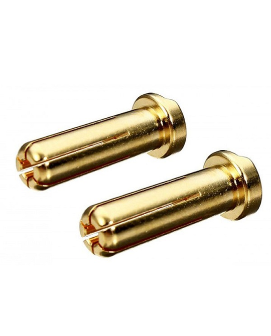 5mm Gold Bullet Connector low profile Male 2pcs - BM030