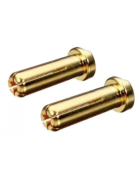 5mm Gold Bullet Connector low profile Male 2pcs - BM030