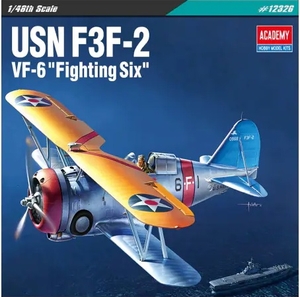 1/48 Us Navy Fighter F3f-2 - Vf-6 Fighting Six - 12326-model-kits-Hobbycorner