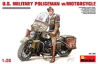 1/35 U.S. Military Policeman With Motorcycle - 35168