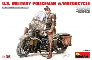 1/35 U.S. Military Policeman With Motorcycle - 35168-model-kits-Hobbycorner