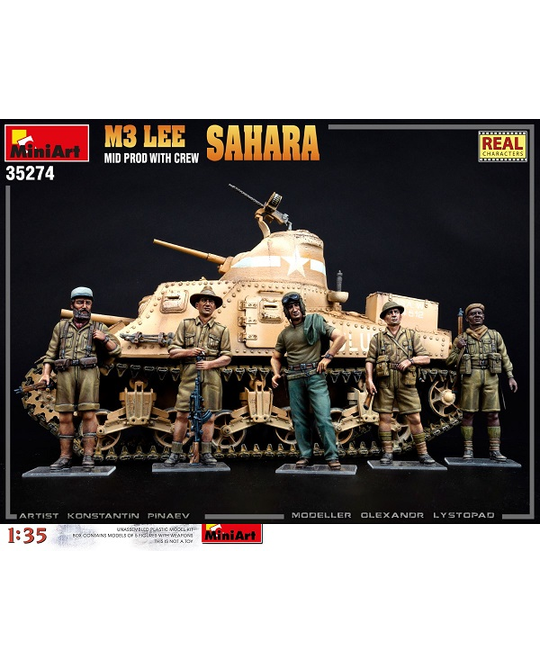 1/35 M3 Lee Mid Prod. Sahara With Crew - 35274