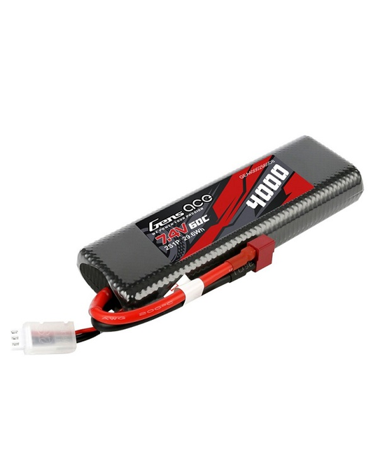 4000mAh 2S 7.4v 60C Tamiya Stick Style with Deans Plug