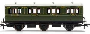 SR, 6 Wheel Coach, 1st Class, Fitted Lights, 7514 - Era 3 - R40131-trains-Hobbycorner