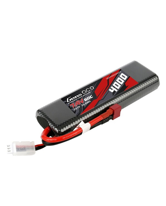 4000mAh 2S 7.4v 60C Tamiya Stick Style with XT60 Plug