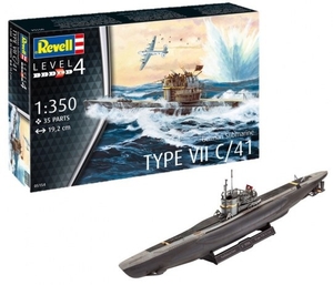 1/350 Type VII C/41 submarine - 05154-model-kits-Hobbycorner
