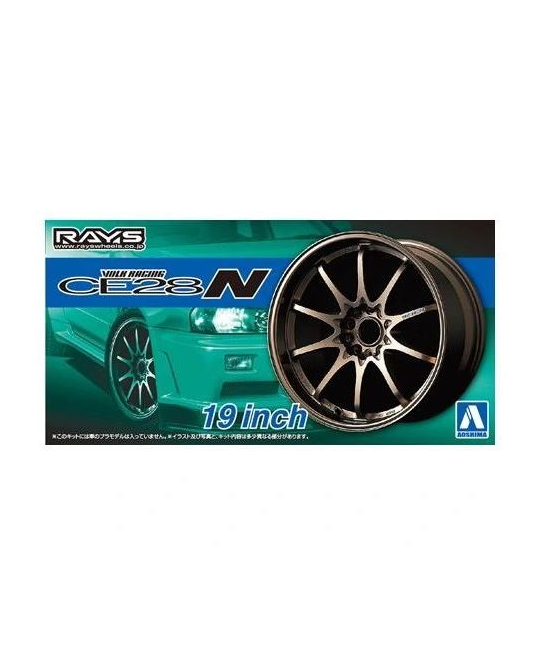 1/24 Volk Racing CE28N 19 inch Rims & Tires - 5391