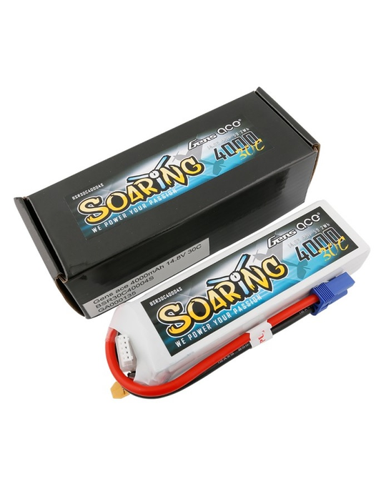 4000mAh 4S 14.8v 30C 136x42x30mm 376g - EC5