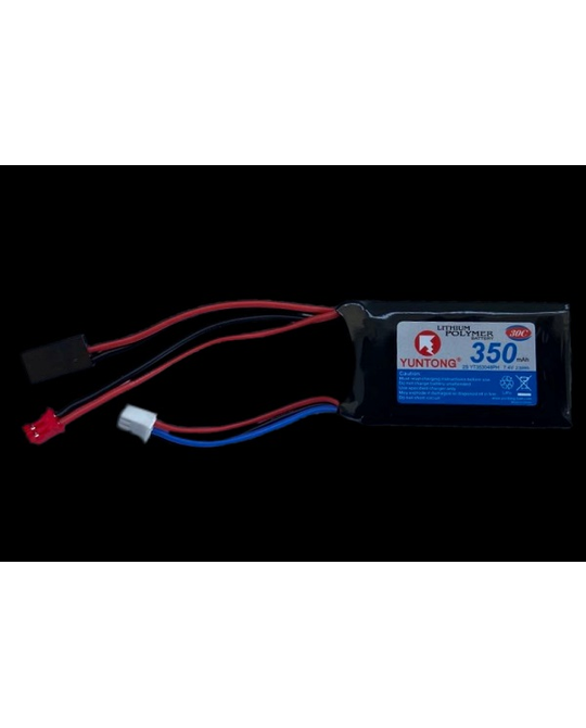 350mAh 7.4v 30C SCX24 Lipo Battery with Servo plug - 55x31x8mm