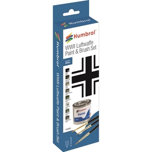 Enamel Paint & Brush Set - Luftwffe WWII Colours - AA9065-paints-and-accessories-Hobbycorner