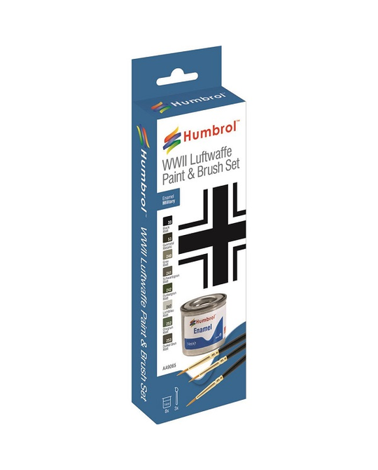 Enamel Paint & Brush Set - Luftwffe WWII Colours - AA9065