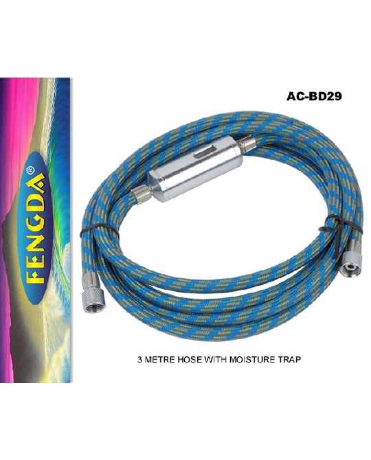 3m Braided Airhose with Quick Disconnect
