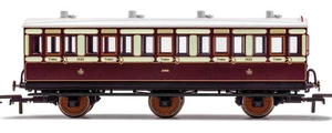 LNWR, 6 Wheel Coach, 3rd Class, Fitted Lights, 1523 - Era 2-trains-Hobbycorner