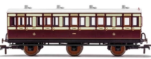 LNWR, 6 Wheel Coach, 3rd Class, Fitted Lights, 4671 - Era 2-trains-Hobbycorner