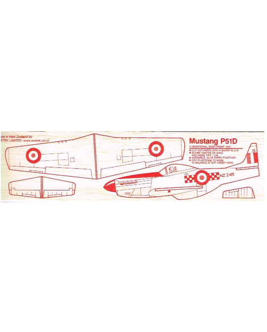 Mustang P51D Panel Glider