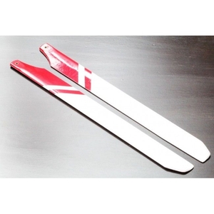 360mm Carbon/Glass Fiber Composite Main Blade (White/Red)-rc-helicopters-Hobbycorner