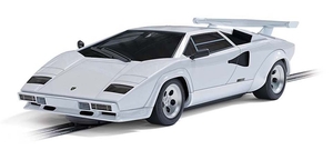 Lamborghini Countach - White-slot-cars-Hobbycorner