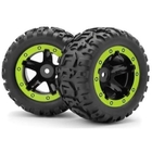Slayer ST Black/Green - Pair Wheels and Tyres