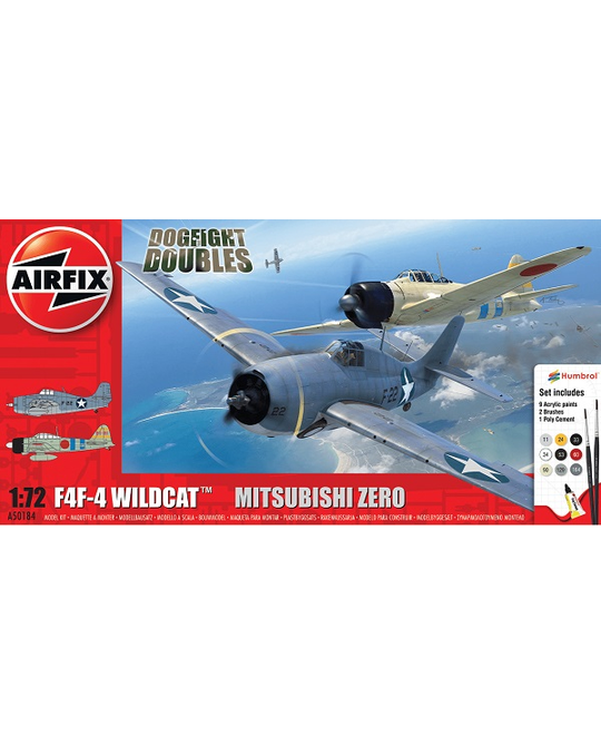 1/72 Grumman F4F-4 Wildcat & Mitsubishi Zero Dogfight Double - A50184