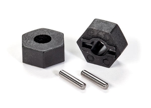 TRX1654 Wheel Hubs and Pins (2pc)-rc---cars-and-trucks-Hobbycorner