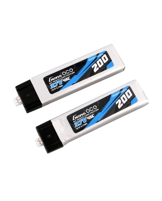 200mAh 3.7V 45C 1S1P Lipo Battery (2pc)