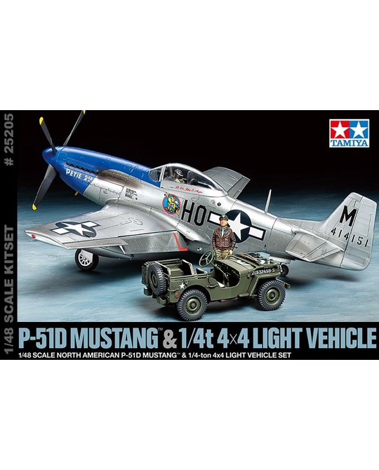1/48 P-51D with 4x4 Light Vehicle - 25205
