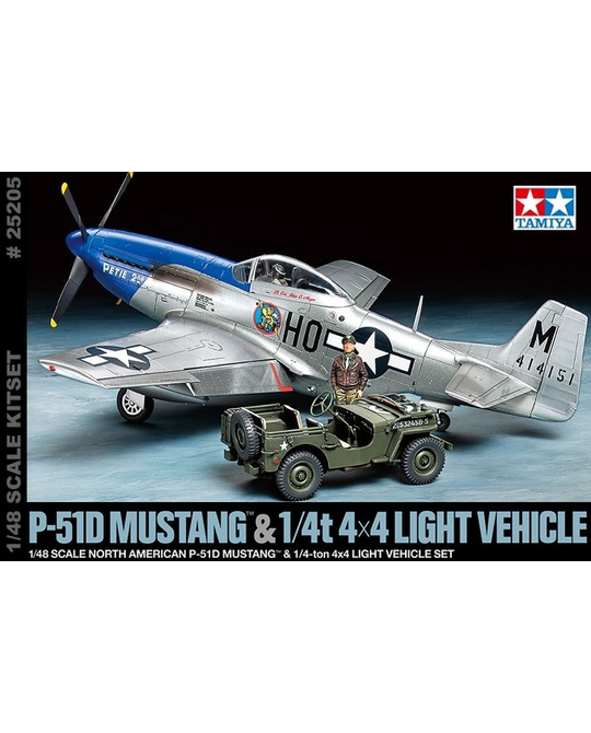 1/48 P-51D with 4x4 Light Vehicle - 25205