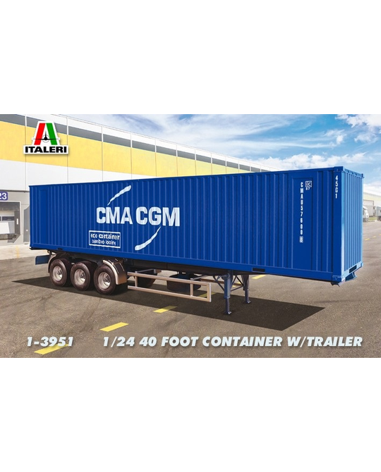 1/24 40-Foot Container w/Trailer - 1-3951