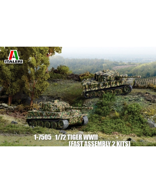 1/72 Tiger WWII, Fast Assembly 2 Kits - 1-7505