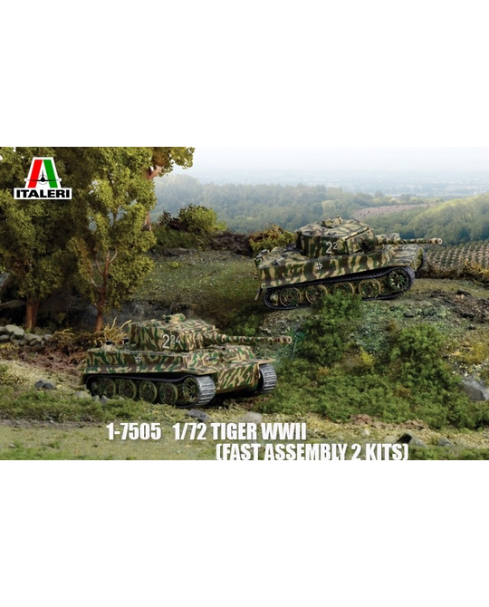 1/72 Tiger WWII, Fast Assembly 2 Kits - 1-7505