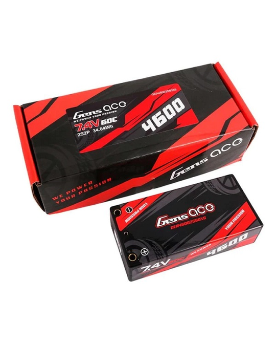 4600mAh 7.4v 120C Shorty Lipo Battery with 4mm Bullet 