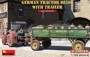 1/35 German Tractor D8506 with Trailer - 2-38038-model-kits-Hobbycorner