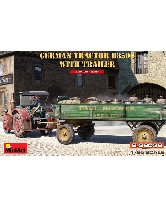 1/35 German Tractor D8506 with Trailer - 2-38038
