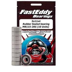5x11x4 Rubber Sealed bearing MR115-2RS (10pc)-rc---cars-and-trucks-Hobbycorner