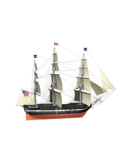 1/100 USS Constitution Wooden Ship Model