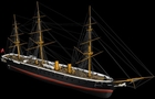 1/100 HMS Warrior Wooden Ship Model