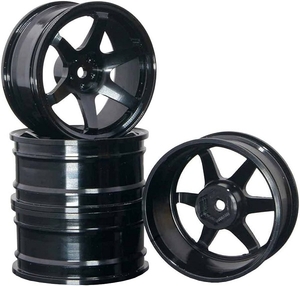 1/10 On-Road Drift Car 52mm Aluminium Alloy Wheel Rim (4pc) - Black-wheels-and-tires-Hobbycorner