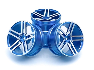 1/10 106 Drift Car 52mm Aluminium Alloy Wheel Rim (4pc) - Blue-wheels-and-tires-Hobbycorner