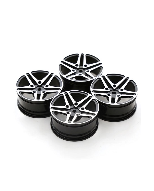 1/10 106 Drift Car 52mm Aluminium Alloy Wheel Ril (4pc) - Black