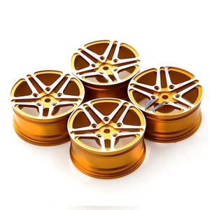 1/10 106 Drift Car 52mm Aluminium Alloy Wheel Rim (4pc) - Gold-wheels-and-tires-Hobbycorner