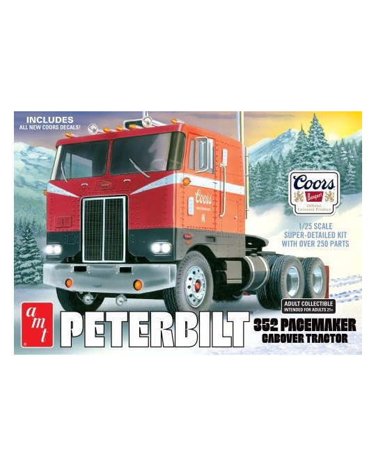 1/25 Peterbilt 352 Pacemaker Coe Coors Beer Model Kit - 1375