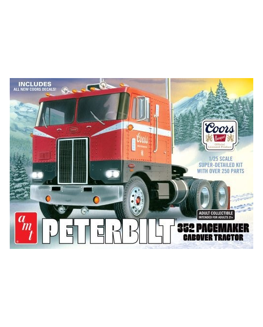 1/25 Peterbilt 352 Pacemaker Coe Coors Beer Model Kit - 1375