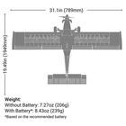 Micro DRACO 800mm BNF Basic - EFL13550