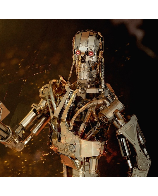 Buste Terminator T800 Tête 14 Cm - Résine, Illuminé, Arnold Schwarzenegger, Occasion