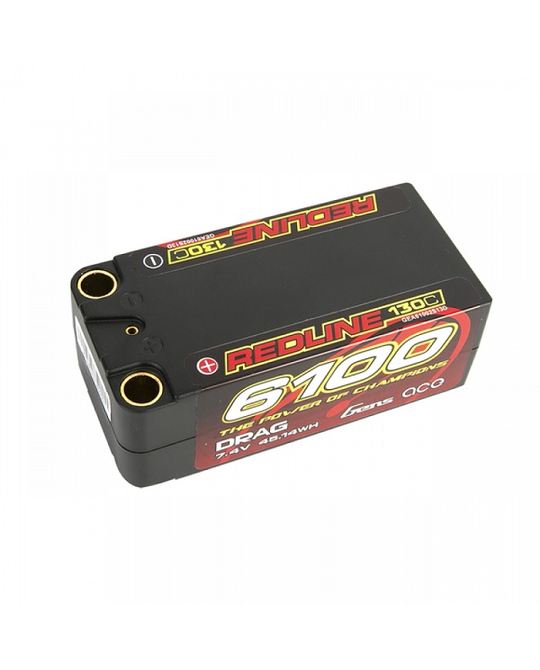 Redline 6100mAh 2S7.4v Shorty Drag - 96x46x35mm 298g 8mm Bullet