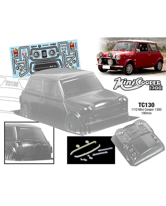 1/10 Mini Cooper 1300 Clear Lexan Body