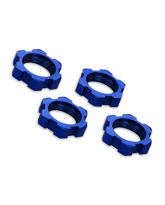 Wheel Nuts Splined 17mm Serrated, Blue - 7758